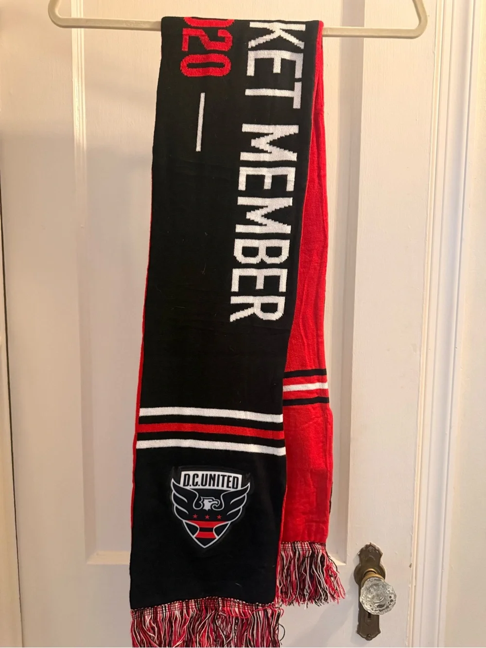 MLS DC United Reversible Knit Scarf with 25 Crest